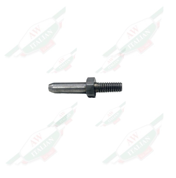 grey bolt laying horizontally on white background