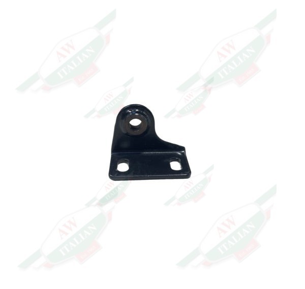 black metal bracket on white background