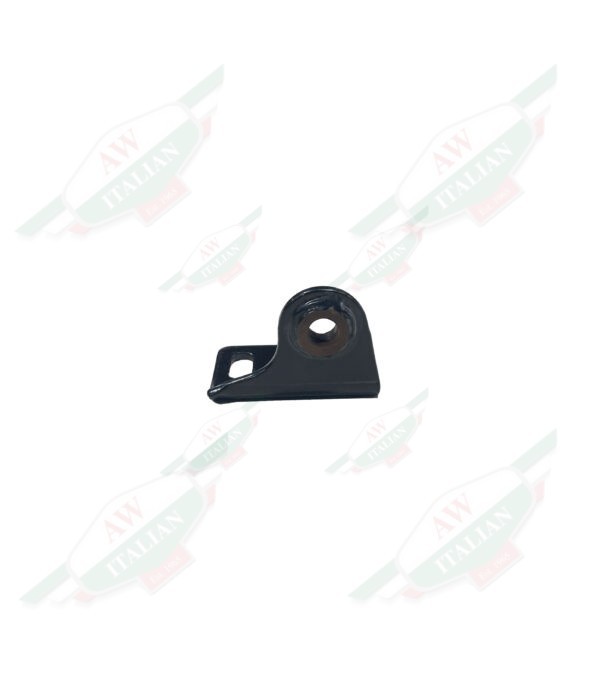 black metal bracket on white background
