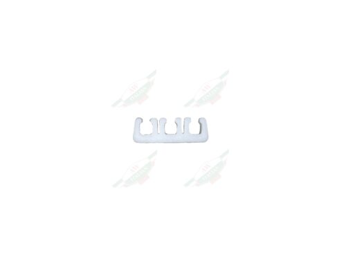 small white plastic clip on white background