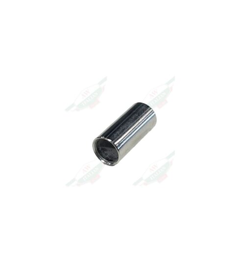 grey cylindrical metal spacer on white background