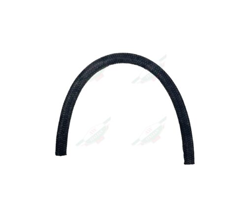 black curved hose on white background