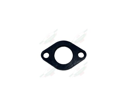 black rubber gasket on white background
