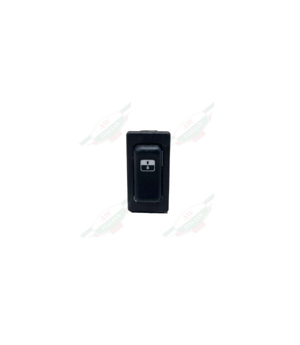Black plastic switch on white background