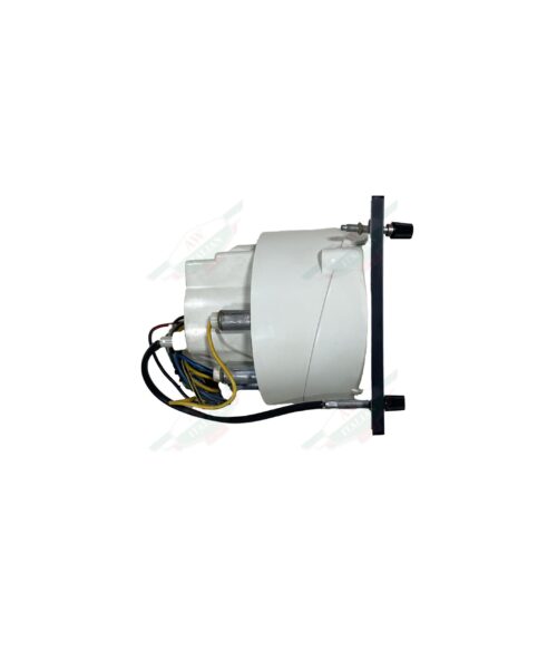 white back with multicolored wires on white background