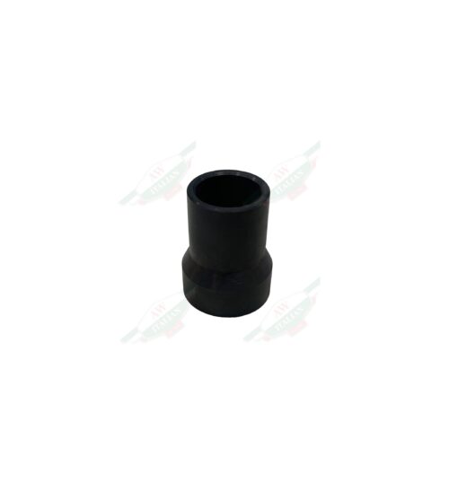 Black rubber cylinder on white background