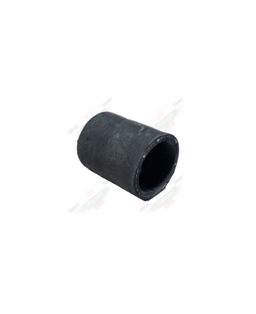 Black cylinder laying horizontally on white background