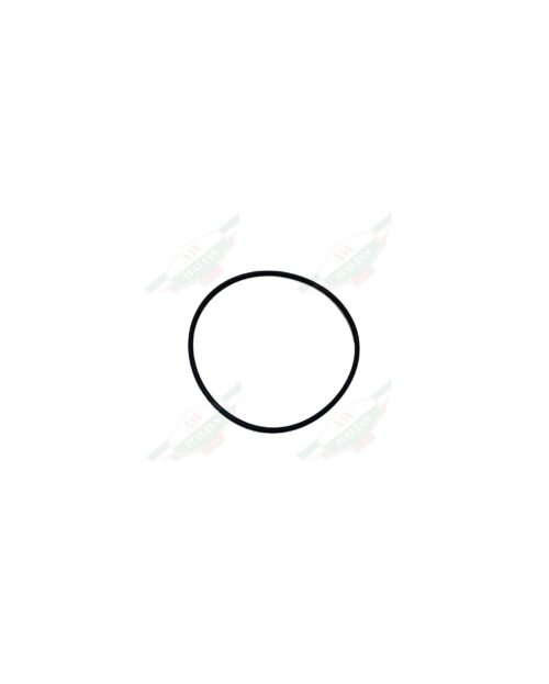 Thin black rubber ring on white background