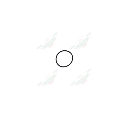Thin black rubber ring on white background