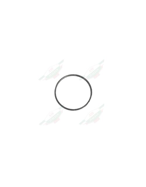 Silver thin ring on white background