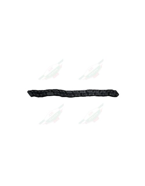 Metal chain on white background