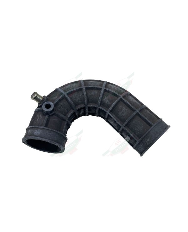 Black rubber hose on white background