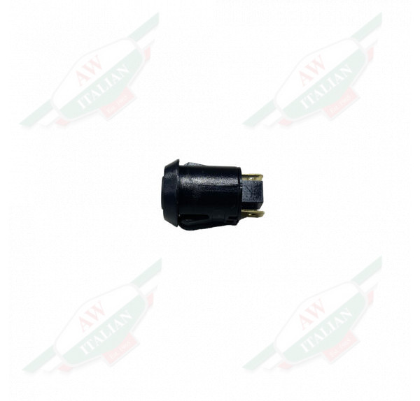 Black plastic plug on white background