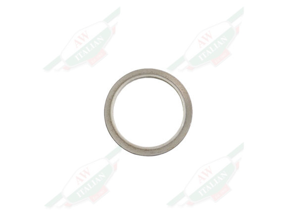 Metal and rubber circle on white background