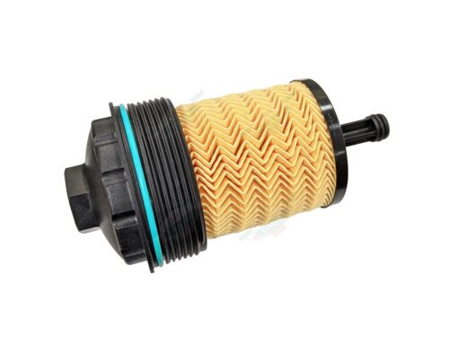 maserati 295943 oil filter cartridge yellow paper black plastic cap and green oring