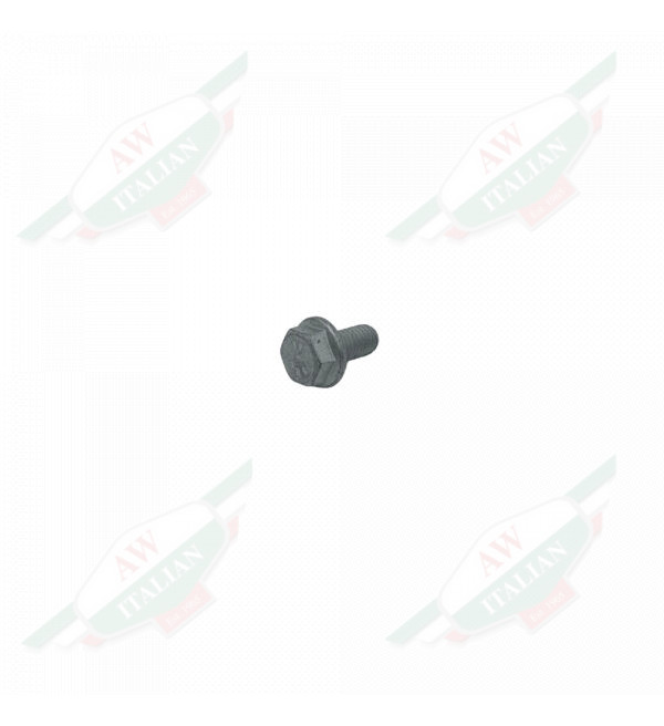 Small grey metal threaded bolt on white background