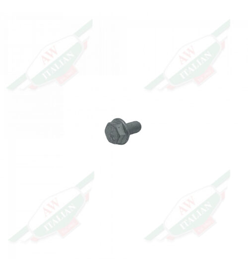 Small grey metal threaded bolt on white background
