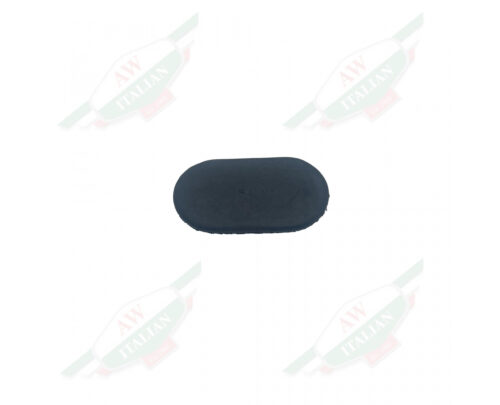 Black rubber oval on white background