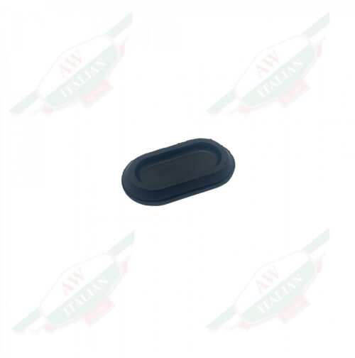 Black rubber oval on white background