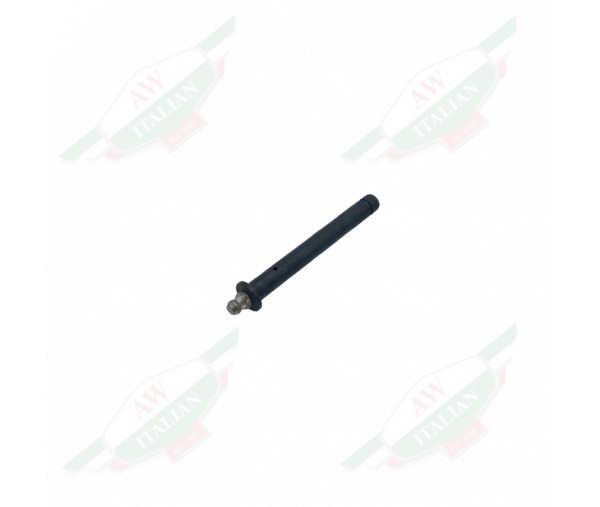 Grey metal rod on white background