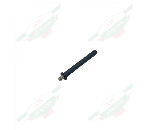 Grey metal rod on white background