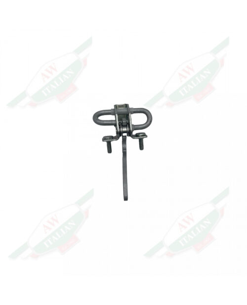 Silver metal object on white background