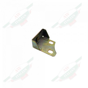 Gold metal object on white background