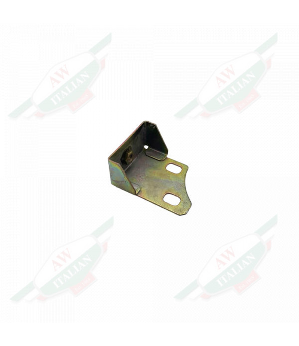 Gold metal object on white background