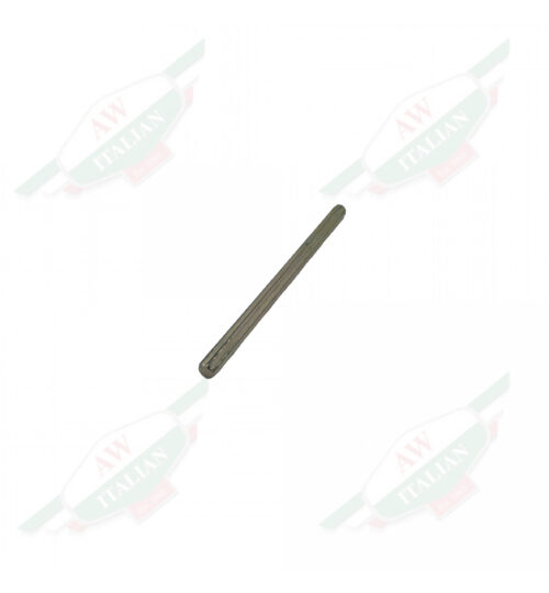 Silver metal rod on white background