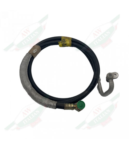 Silver metal tubing with black coating on white background