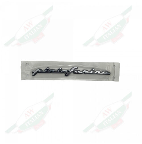 Silver badge with lettering on white background