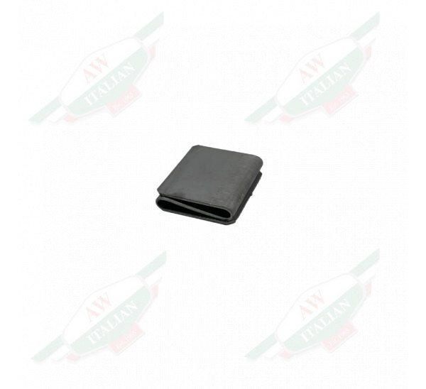 grey metal square on white background