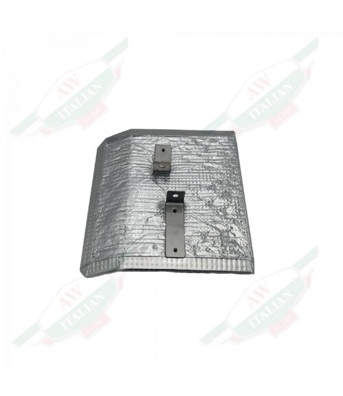 Silver foil square on white background