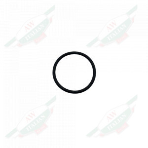 Thin black rubber circle on white background