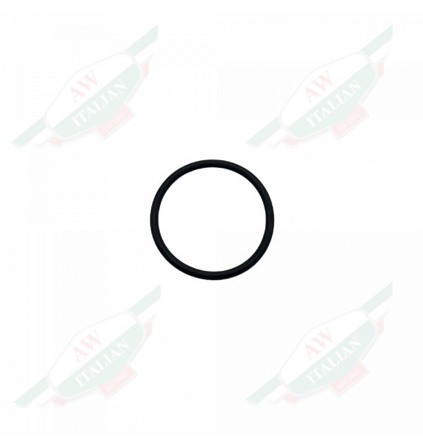 Thin black rubber circle on white background