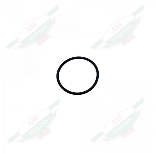 Thin black rubber circle with hole in the middle on white background