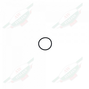 Thin black rubber circle with hole in the middle on white background