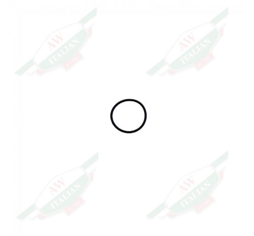 Thin black rubber circle with hole in the middle on white background