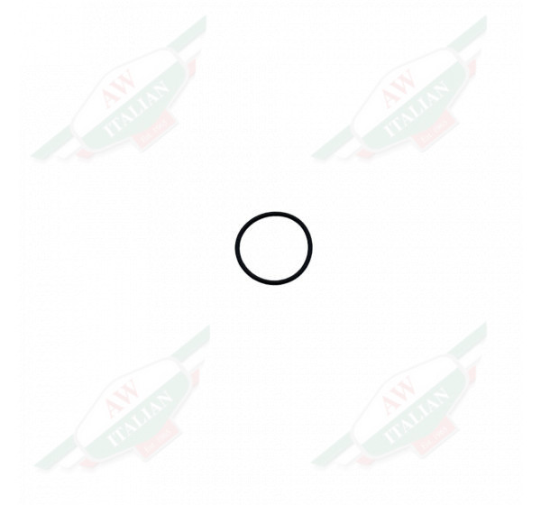 Thin black rubber circle with hole in the middle on white background