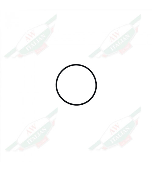 Thin black rubber circle with hole in the middle on white background