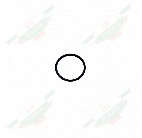 Thin small black rubber circle on white background