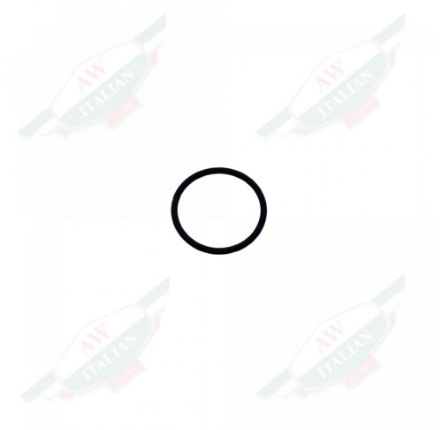 Thin small black rubber circle on white background