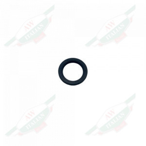 Black rubber circle with hole in the middle on white background