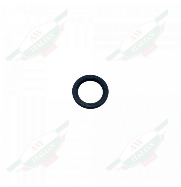 Black rubber circle with hole in the middle on white background