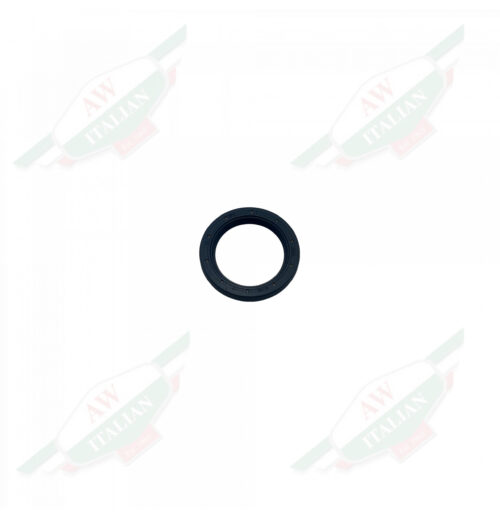 Black rubber circle with hole in the middle on white background