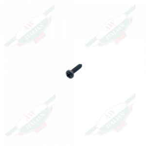 Small black metal threaded bolt on white background