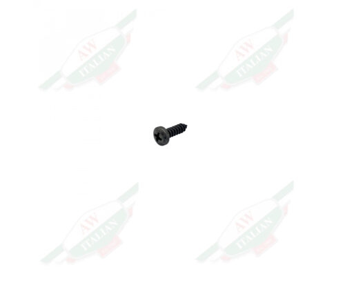 Small black metal threaded bolt on white background