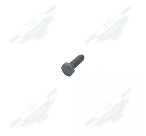 Grey metal threaded bolt on white background