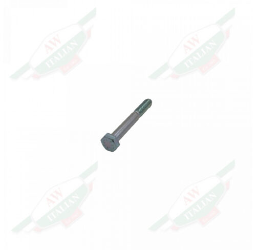 Silver metal threaded rod on white background