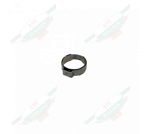 Silver metal ring on white back ground